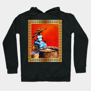 African Woman Selling Fish, African Artwork Hoodie